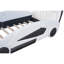 Lit plateforme simple en forme de voiture avec roulettes sans sommier