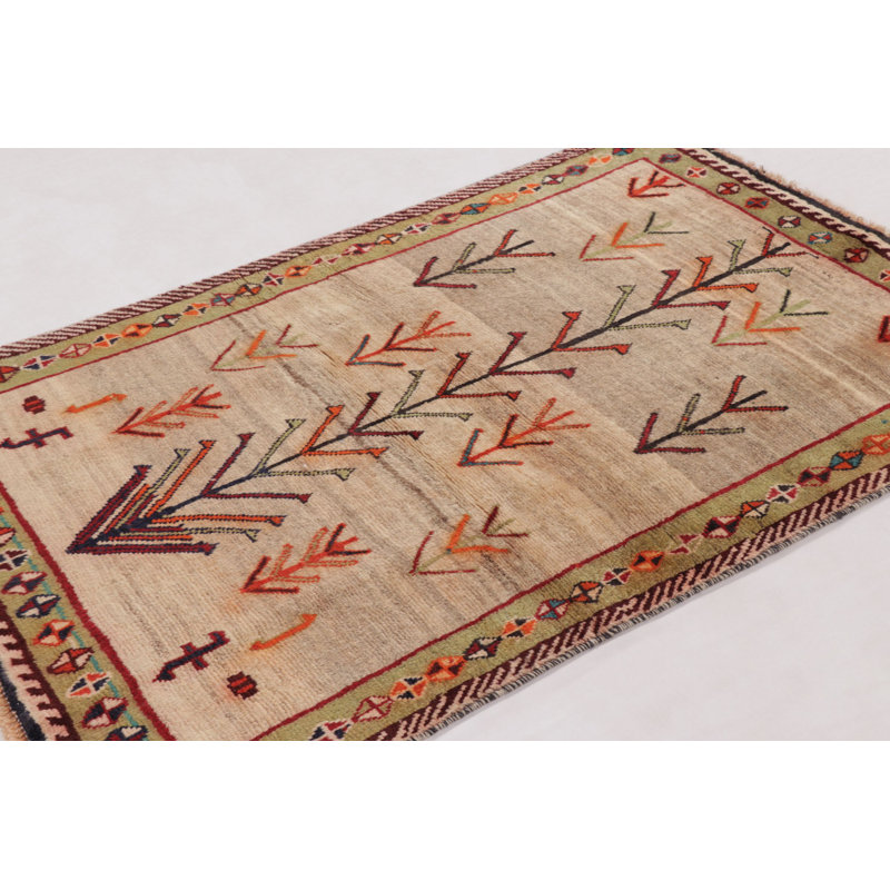 Vintage One-of-a-Kind 3'11" x 5'11" Hand Knotted Area Rug