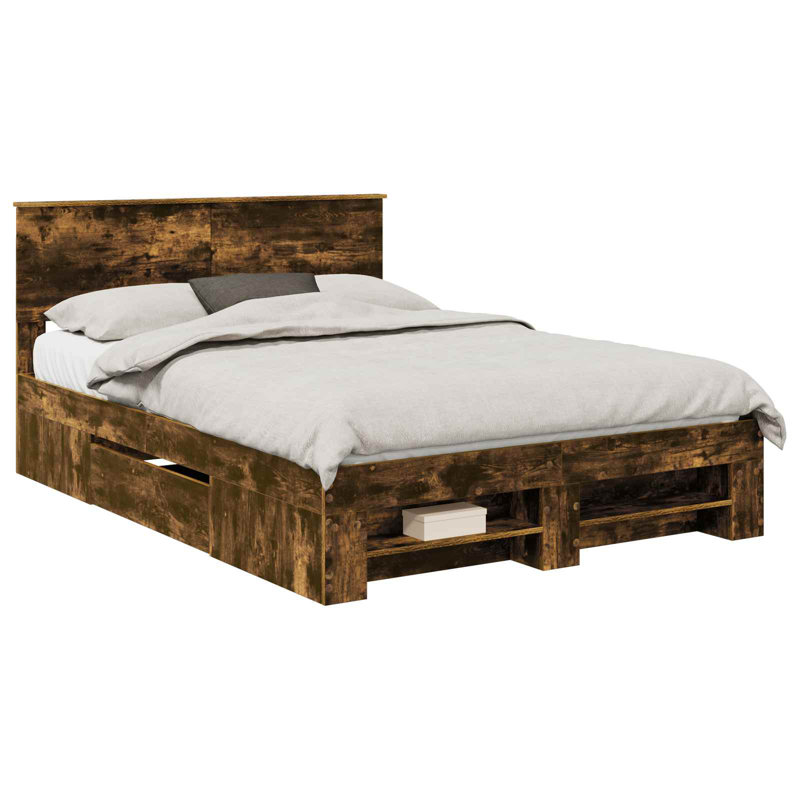Bed, Smoked Oak, 140 x 190cm