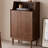 Modern Nut-Brown Solid Wood Shoe Storage-34329553