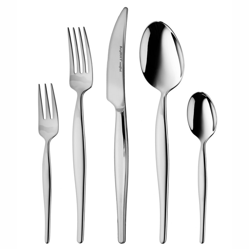 BergHOFF Essentials Finesse Ralph Kramer 72 Piece 18/10 Stainless Steel Flatware Set, Service for 12