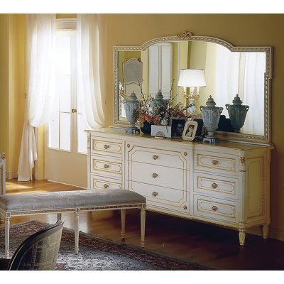 Arched Traditional Dresser Mirror