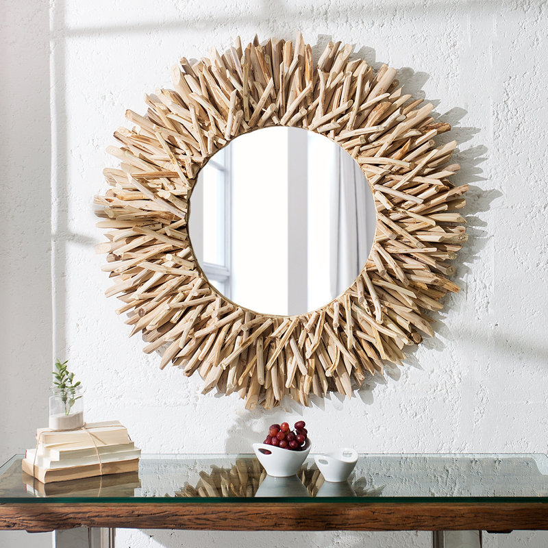 Deherrera Wood Wall Mirror, Brown