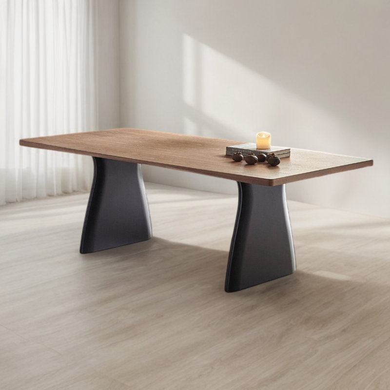 Majeeda Oak Solid Wood Dining Table, 35.43" W x 94.48" L