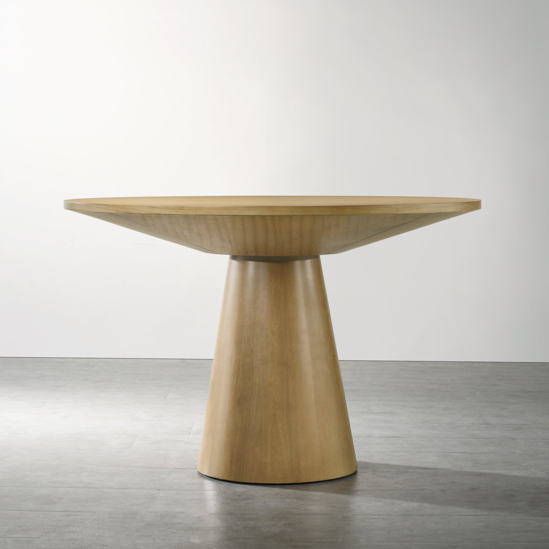 Diartis Round Solid Wood Base Dining Table Ivy Bronx 