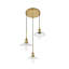 Luminaire suspendu conique 3 lumières grappe Sequim-530937350