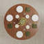 Table de salle à manger ronde élégante en bois massif-614340176