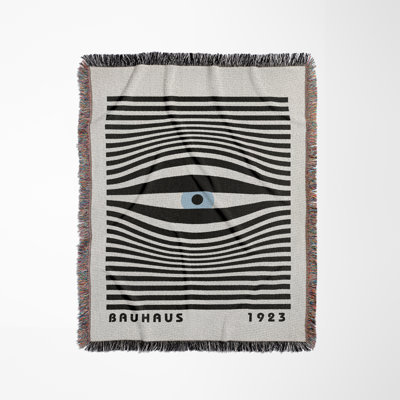 Bauhaus Eye Abstract Cotton Blend Blanket Throw