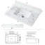 37"X22" Sintered Stone Bathroom Vanity Sink Top - White Ceramic Rectangular Easy To Handle And Install Upgrade Countertop Undermount Enhances Luxury
