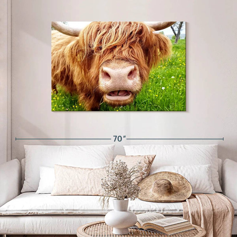 Brampt Long Hair Cow, 30" H x 45" W