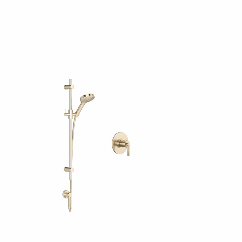 Lombardia Pressure-Balanced (Temperature And Volume) All-In-One Kit with Rough in-Valve, Matte Black