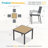 Abshire 5-Piece Outdoor Dining Set, 4-Person Outdoor Table and Chairs with Square HDPS Top & Weather-Resistant Metal Frame, All-Weather Patio Dining Set for Backyard, Deck, Garden