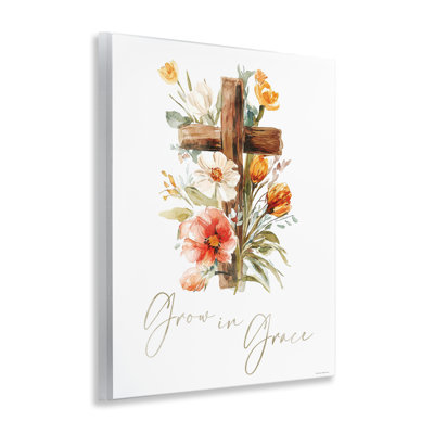 Grow In Grace Cross Wall Plaque, design by Svetlana Aleynikova