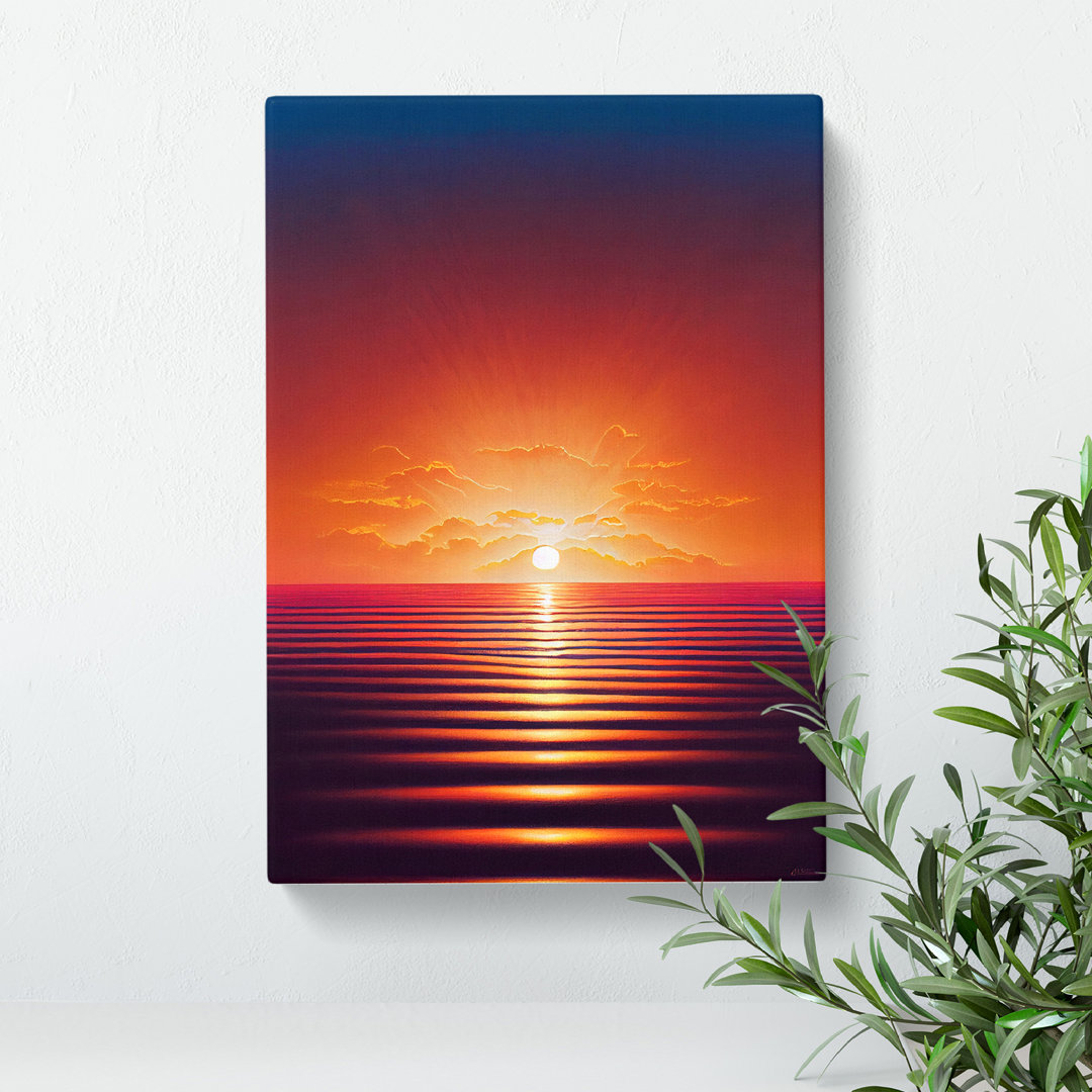 Spellbinding Ocean Sunset - Wrapped Canvas