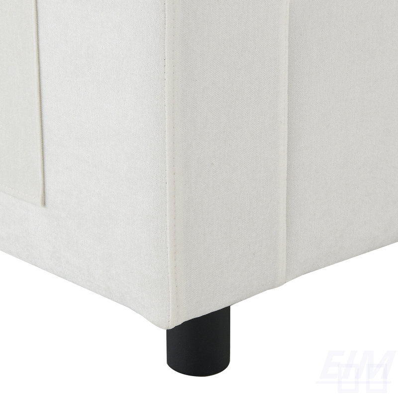 Canapé modulaire 86,5 po Chenille, Blanc