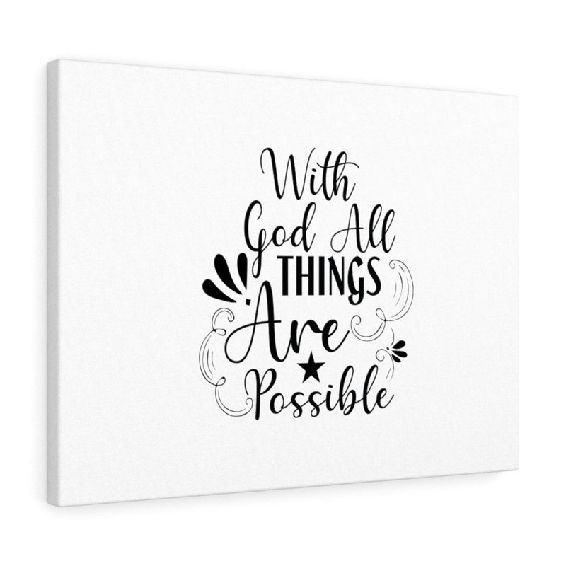 «God All Things Are possible», impression murale verset de la Bible prête à être accrochée, H 18 po x l 24 po