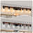 7-Light Rustic Industrial Bathroom Vanity Light Wall Mounted with Clear Glass Shades and Wood Accents-655936947