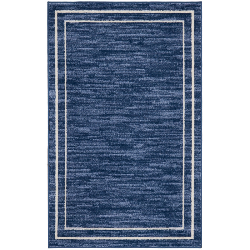 Nourison Essentials Navy Ivory Indoor/Outdoor Area Rug, Runner 2' x 4'