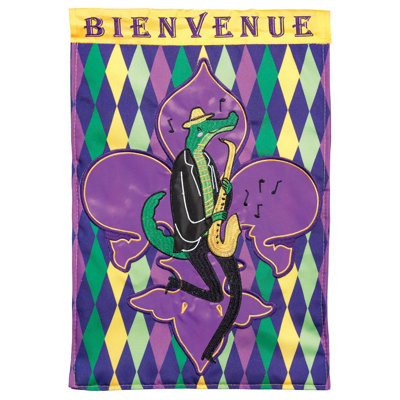 Drapeau de jardin en polyester 1 pi 6 x 1 pi Clivden
