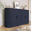 Buffet 63 po en MDF à 4 portes avec tablettes réglables pour bureau, vestibule et salon-583132081