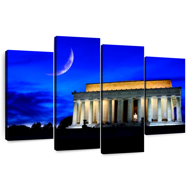 Lilie Lincoln Memorial la nuit, H 22 po x l 36 po