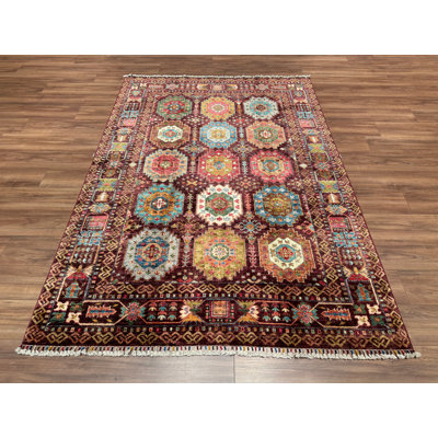 Tapis en laine et coton bourgogne Original