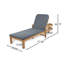 Chaise longue d'extérieur en acacia
