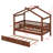 Wooden House Bed with Trundle-101824684-126131857