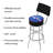 Swivel Upholstered Counter Stool with Metal Frame