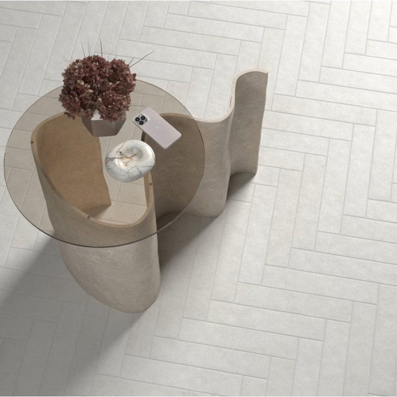 Stage 2.5 in. x 12 in. Stone-Look Porcelain Floor And Wall Tile (5.38 Sq. Ft. / Case), White