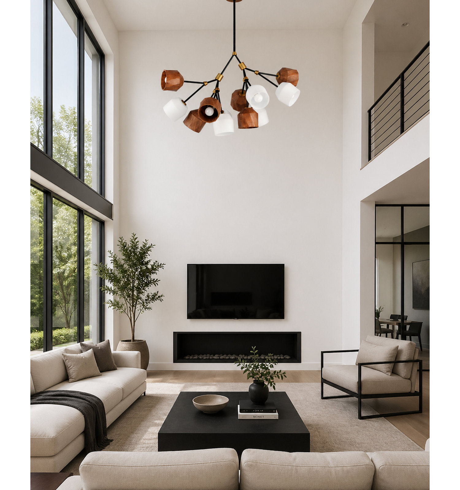 Mirielle Pendant Light, 25.5" H x 40.75" W x 40.75" D, 12