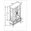 Armoire vitrée avec porte vitrée Curio-715009867
