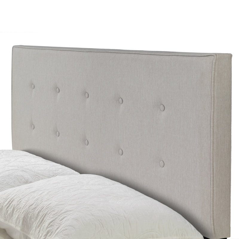 Thessing Upholstered Standard Bed, Beige