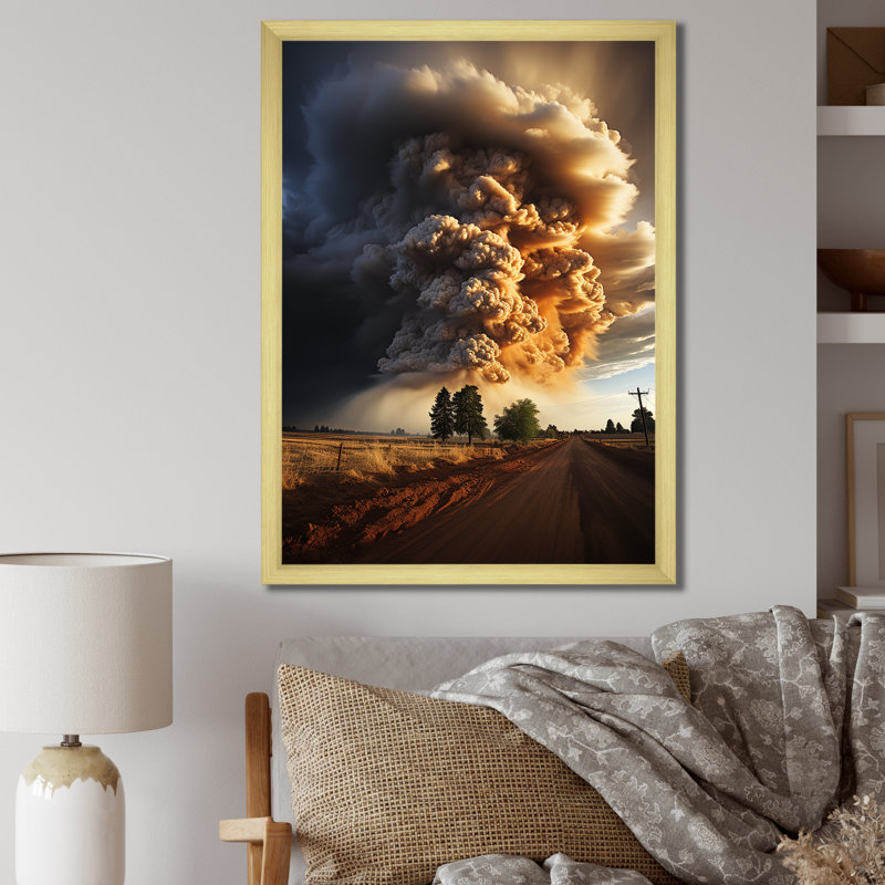 Aniakchak Storm Natures Fury - Imprimé, H 20 po x l 12 po x P 1 po, Encadrement doré