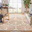 Ikat Handmade Tufted Wool Ivory / Brown Area Rug-1492217146