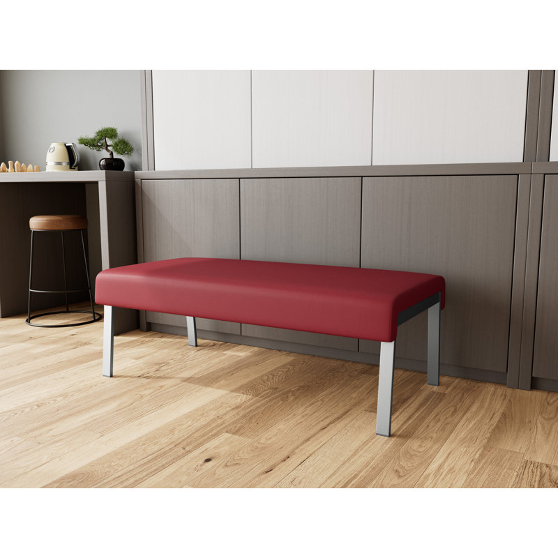 Banc en métal 2 places Waterfall, Argent, Bordeaux Patriot Plus - nettoyez le vinyle avec un