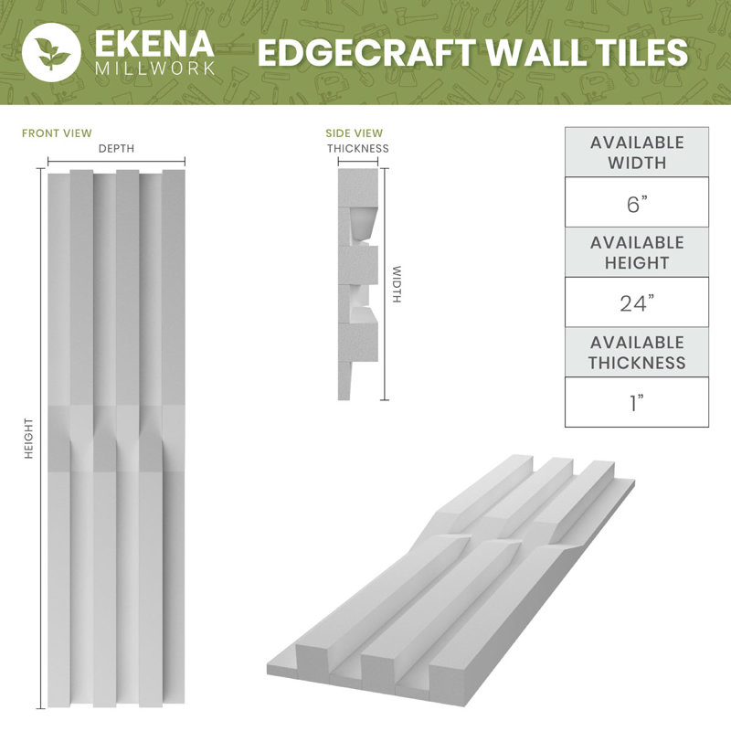 Niagra Style Seamless White Wall Tile Panel
