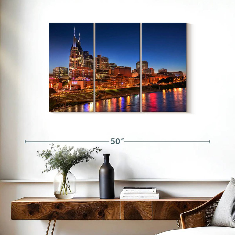Lumières Sirci du centre-ville de Nashville, H 24 po x l 38 po