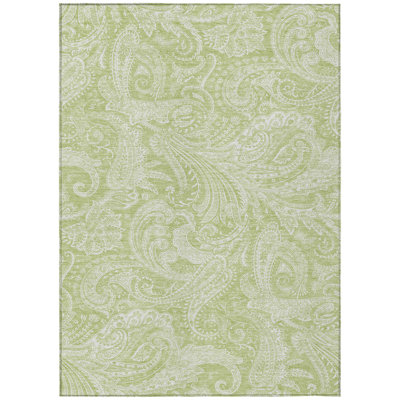Nayelin Washable Paisley Indoor / Outdoor Rug
