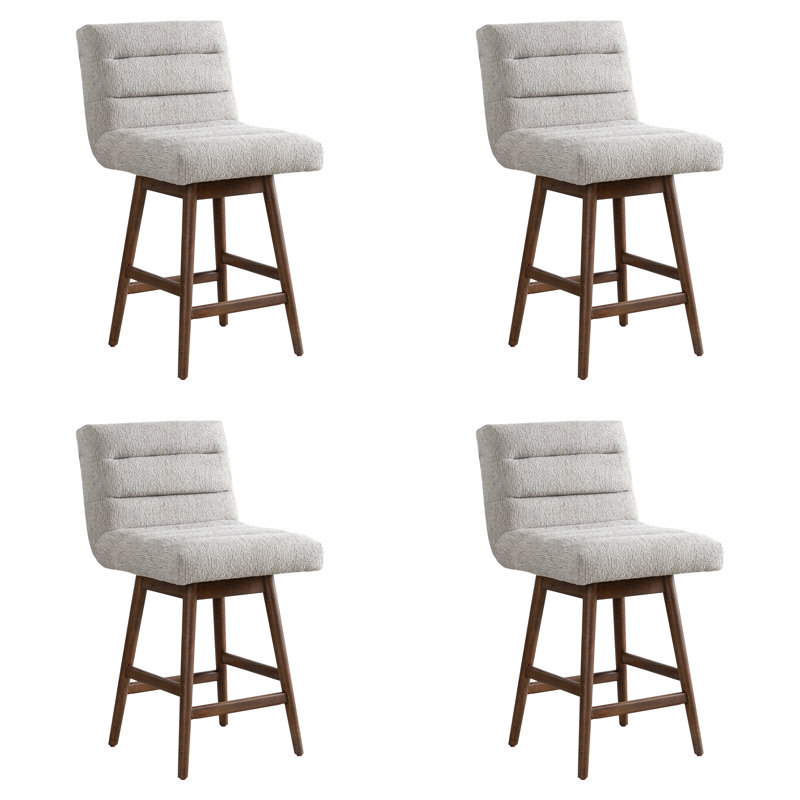 Tabouret de bar pivotant à hauteur de comptoir ou de bar Martinstown, Brun, Beige