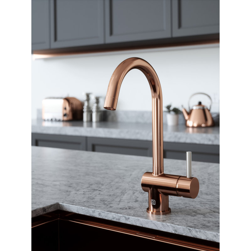 Belfry Kitchen Astoria Kitchen Faucet, Nickel/Citrus Green