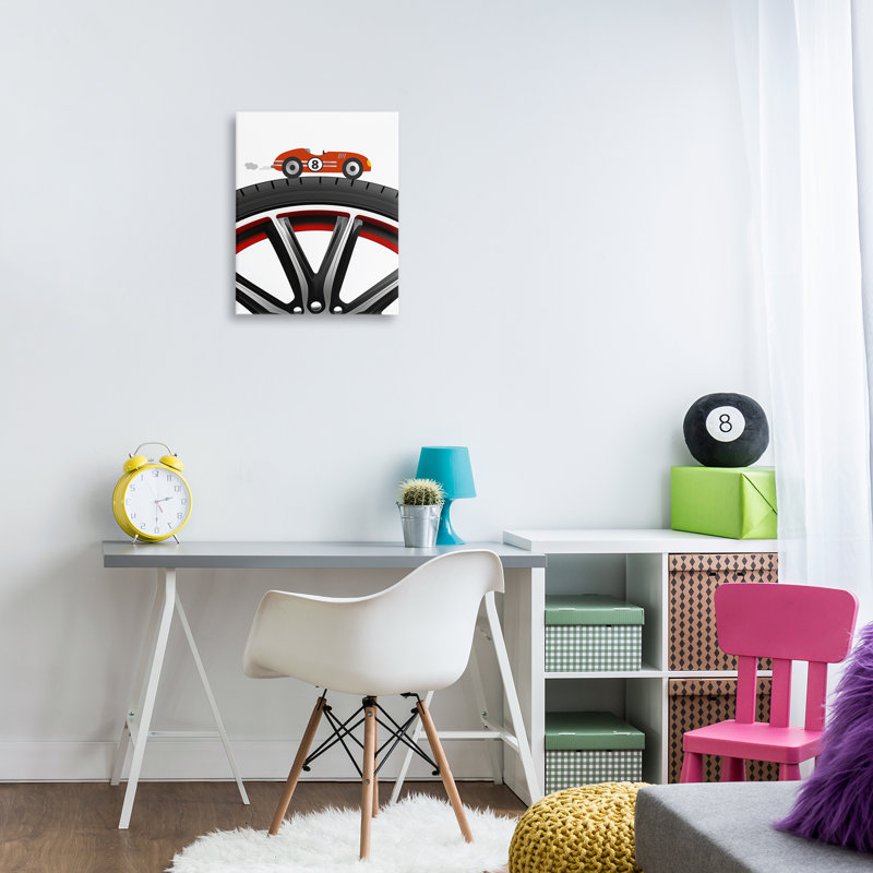 Toile de voiture de sport Sport Lane, design par Christine Simpson Art, H 20 po x l 16 po