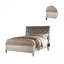 Structure de lit luxueuse en similicuir et tête de lit capitonnée 1pc-441429393