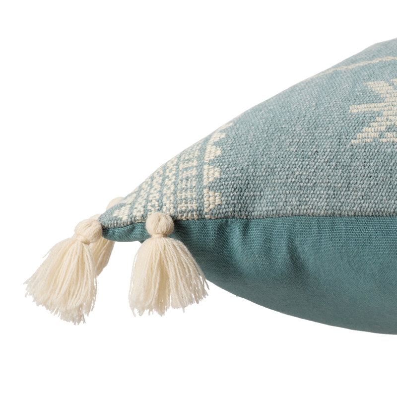 Housse de coussin rectangulaire 100% coton Puebla, Polyester/ Bourre en polyester