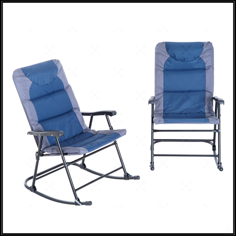 Ensemble de chaises berçantes d'extérieur 2 pièces