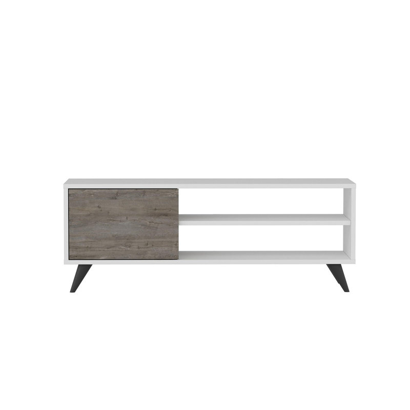 Unité de TV, Gris foncé / Blanc