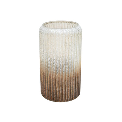 Tindley Ribbed Recycled Glass Ombre Table Vase