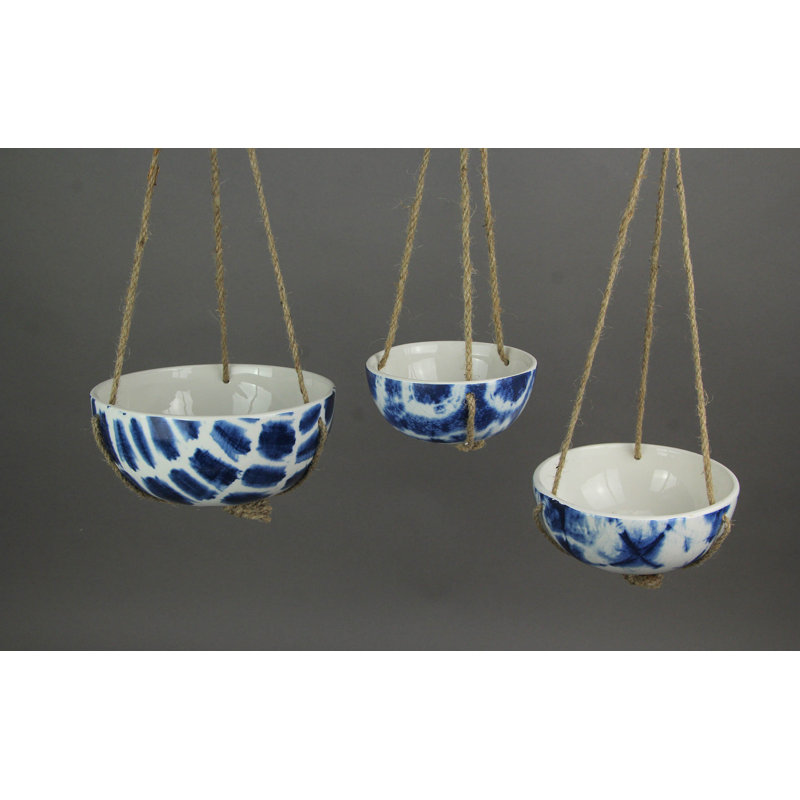 Ensemble de pots à fleurs suspendus 3 pièces Alaynie