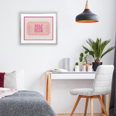 «Self Love Club», impression rétro encadrée sous verre, par Lil 'Rue