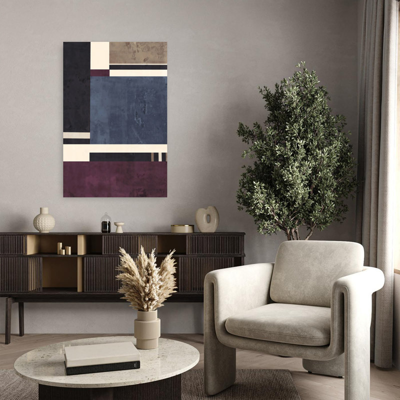 Crosby St 3 Abstract Contemporary Elegant Wall Art, 36" H x 24" W